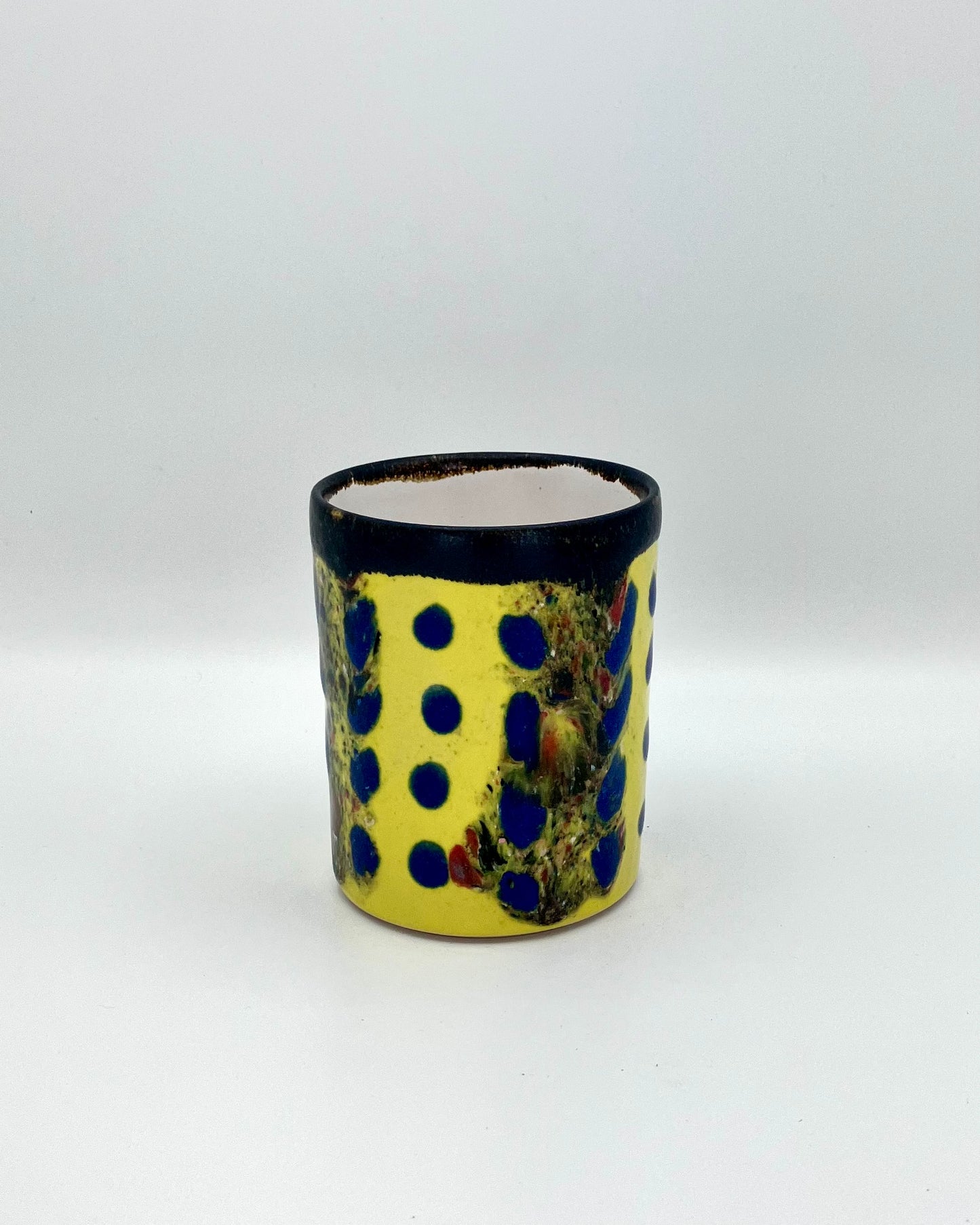 Blue Polka cup (yellow)