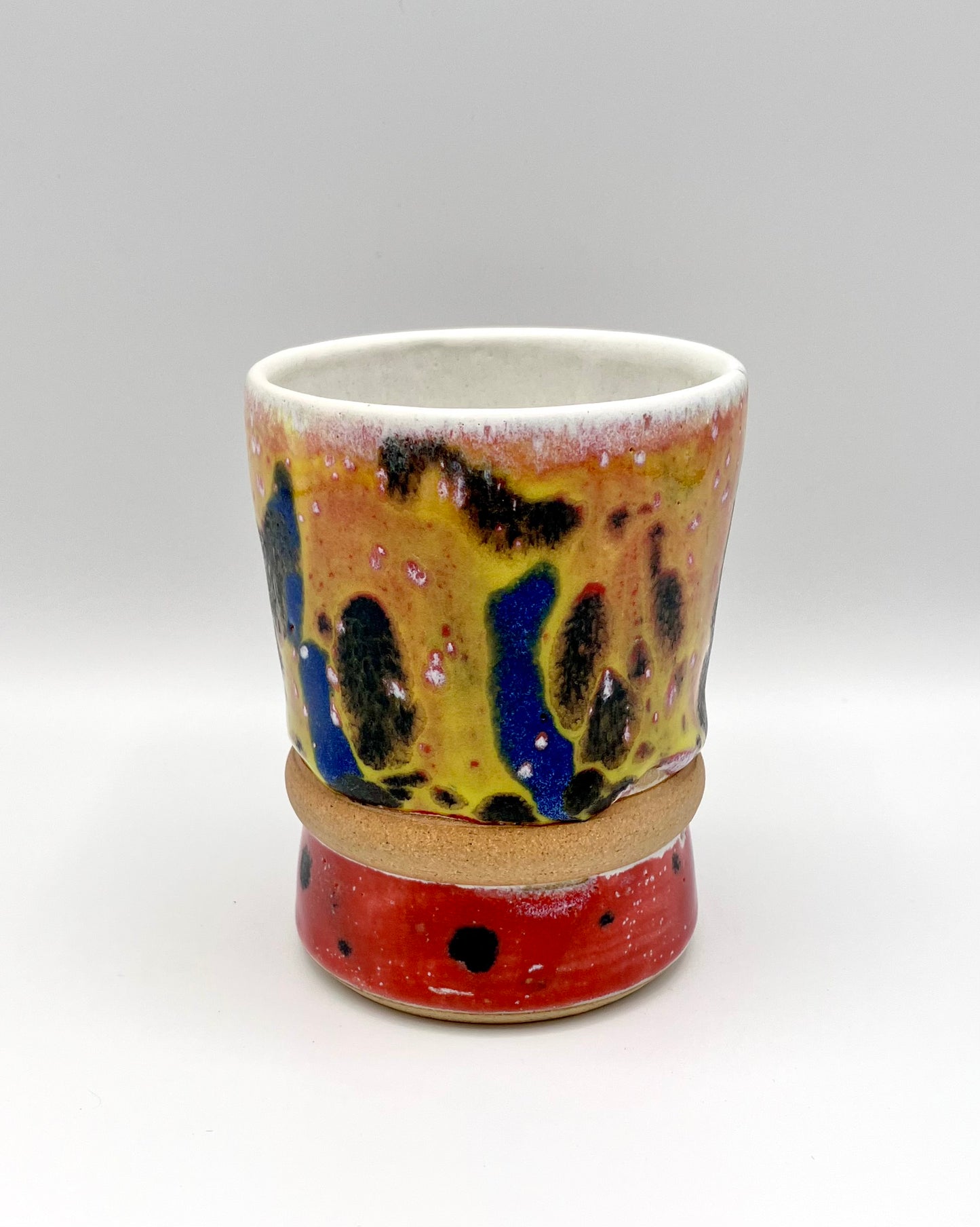 Yellow & red flute cup