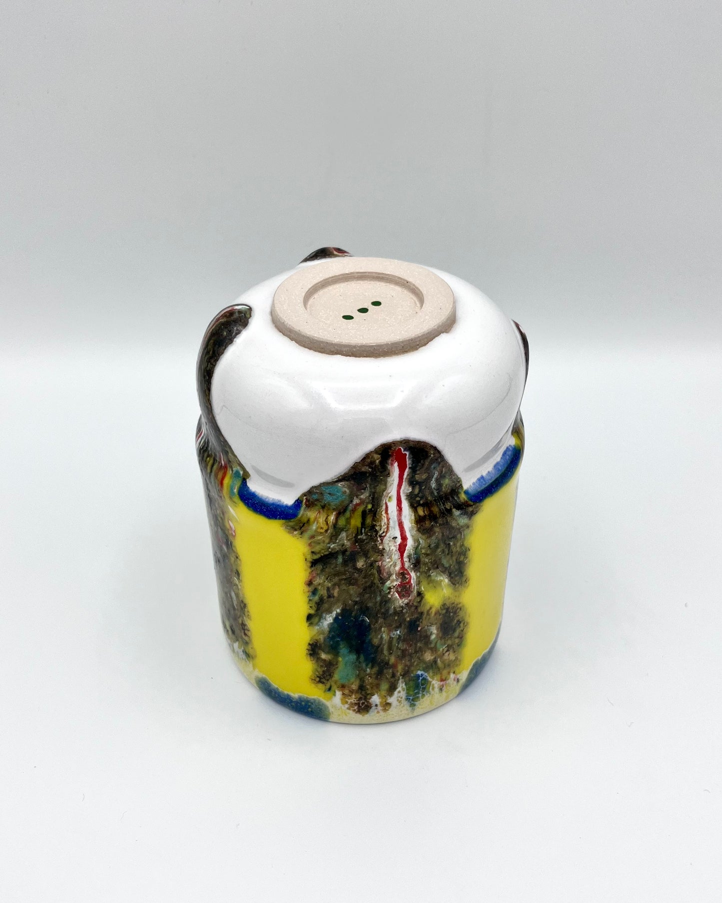 Yellow and blue leftovers cup (second)