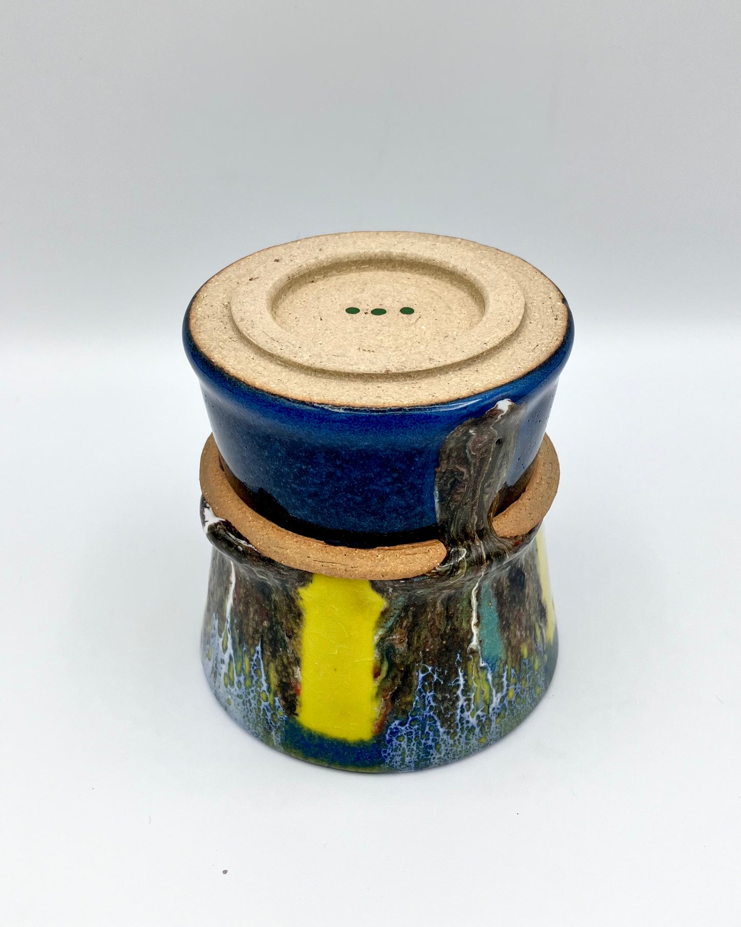 Yellow, blue leftovers cup 2 (second)