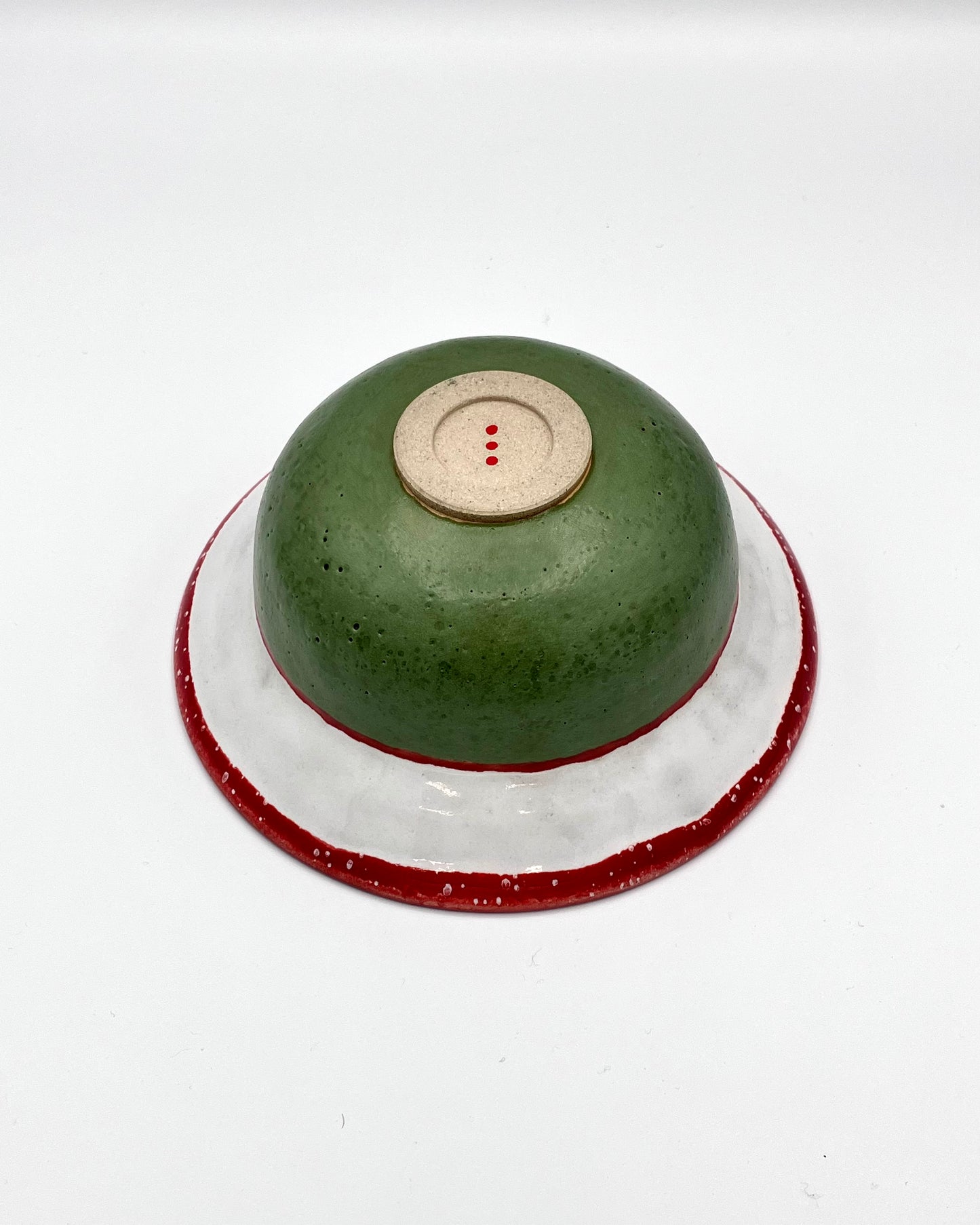 Green, white, red breakfast bowl