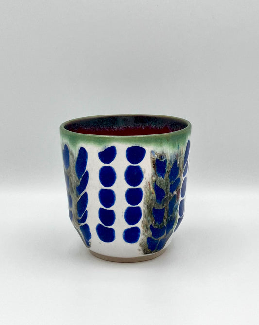 Blue Polka cup