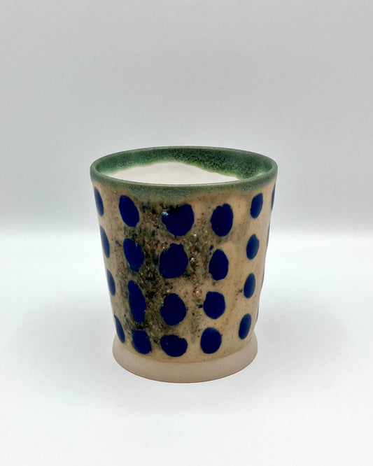Blue Polka cup