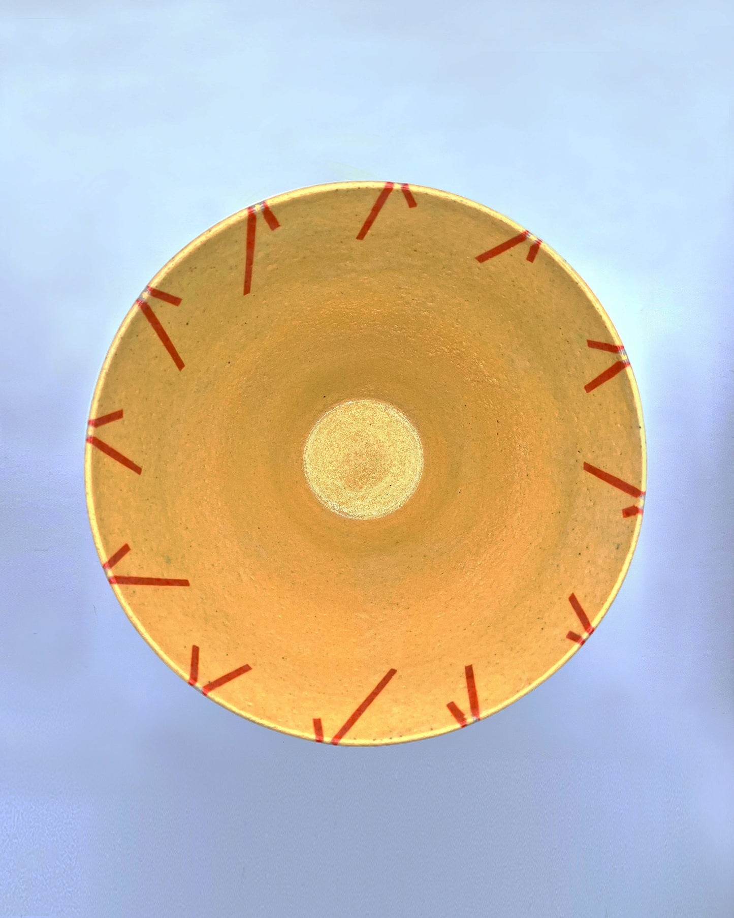 Ochre harlequin fruit bowl