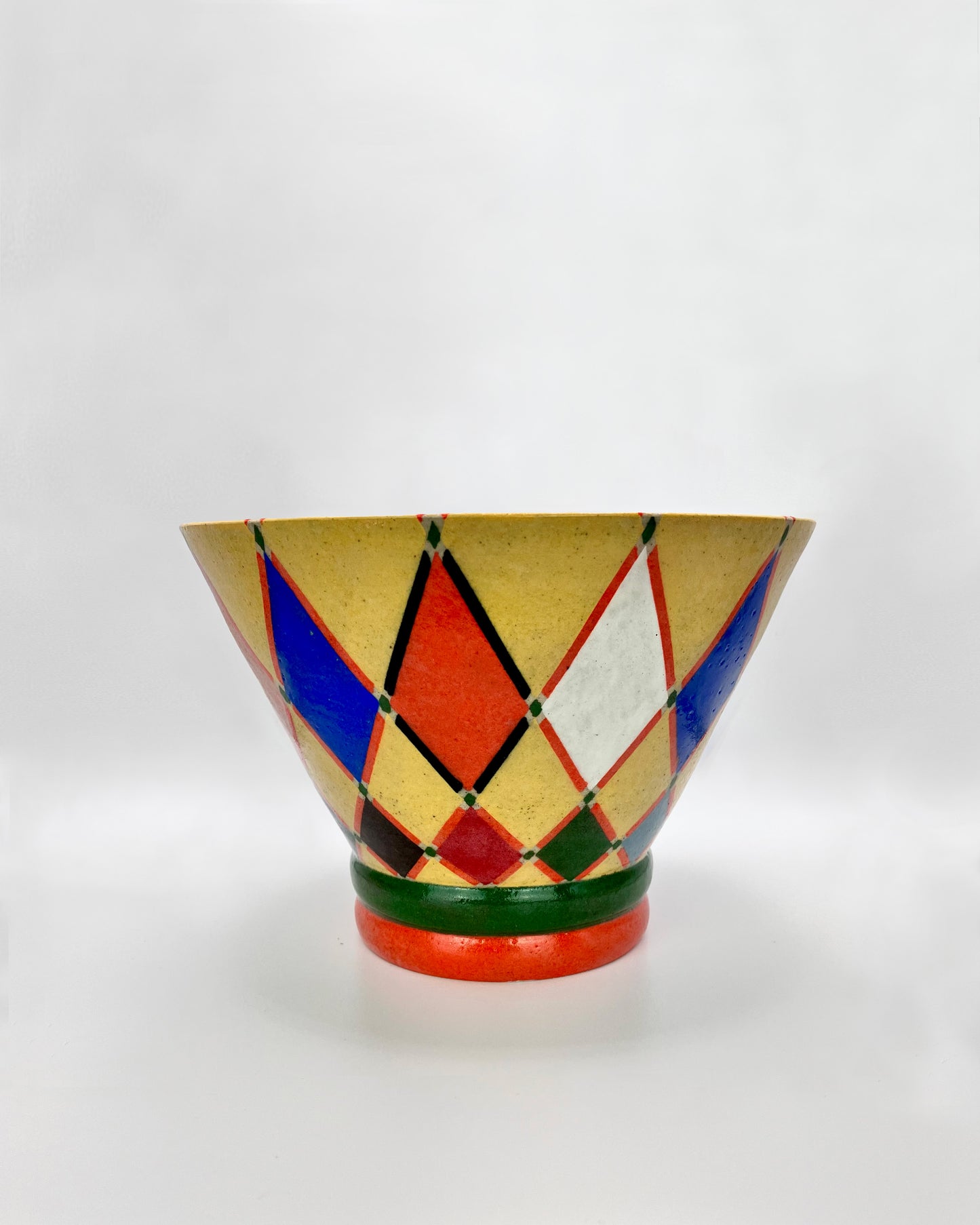 Ochre harlequin fruit bowl