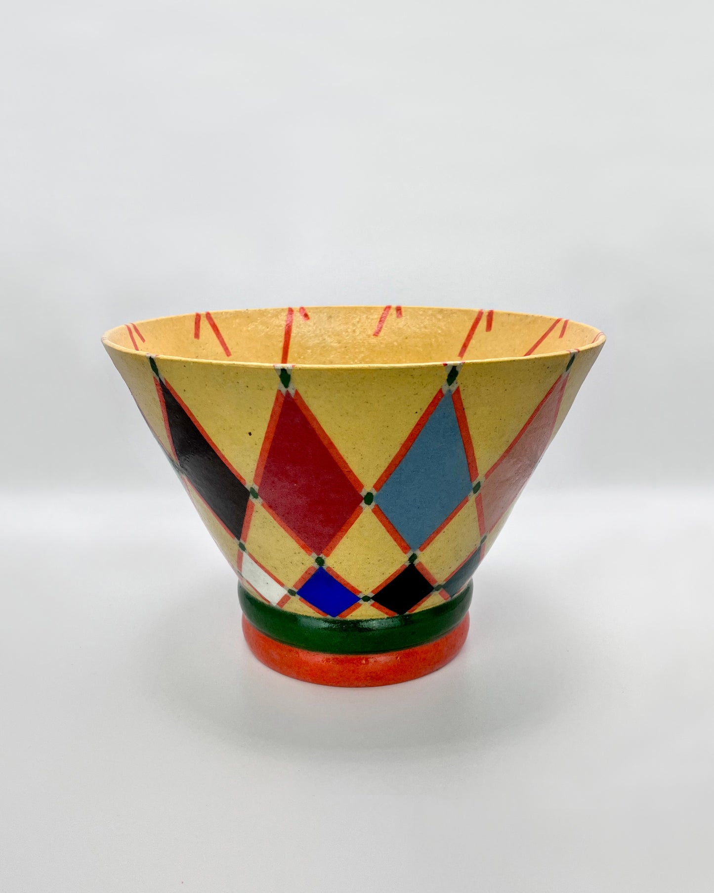 Ochre harlequin fruit bowl