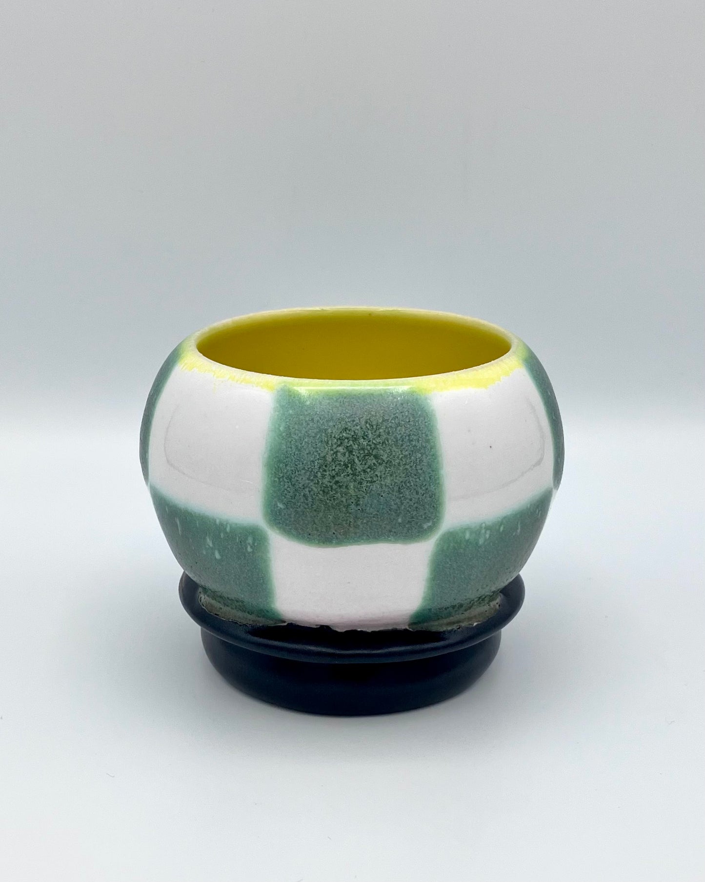 Green chequered ball cup (second)