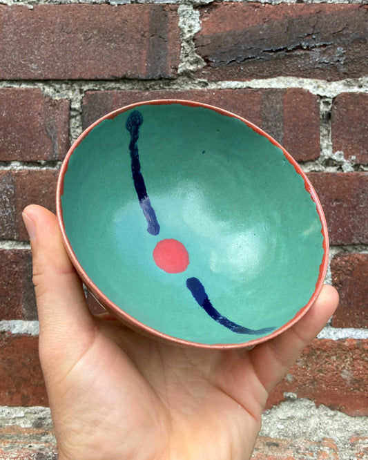 3 dot stoneware bowl