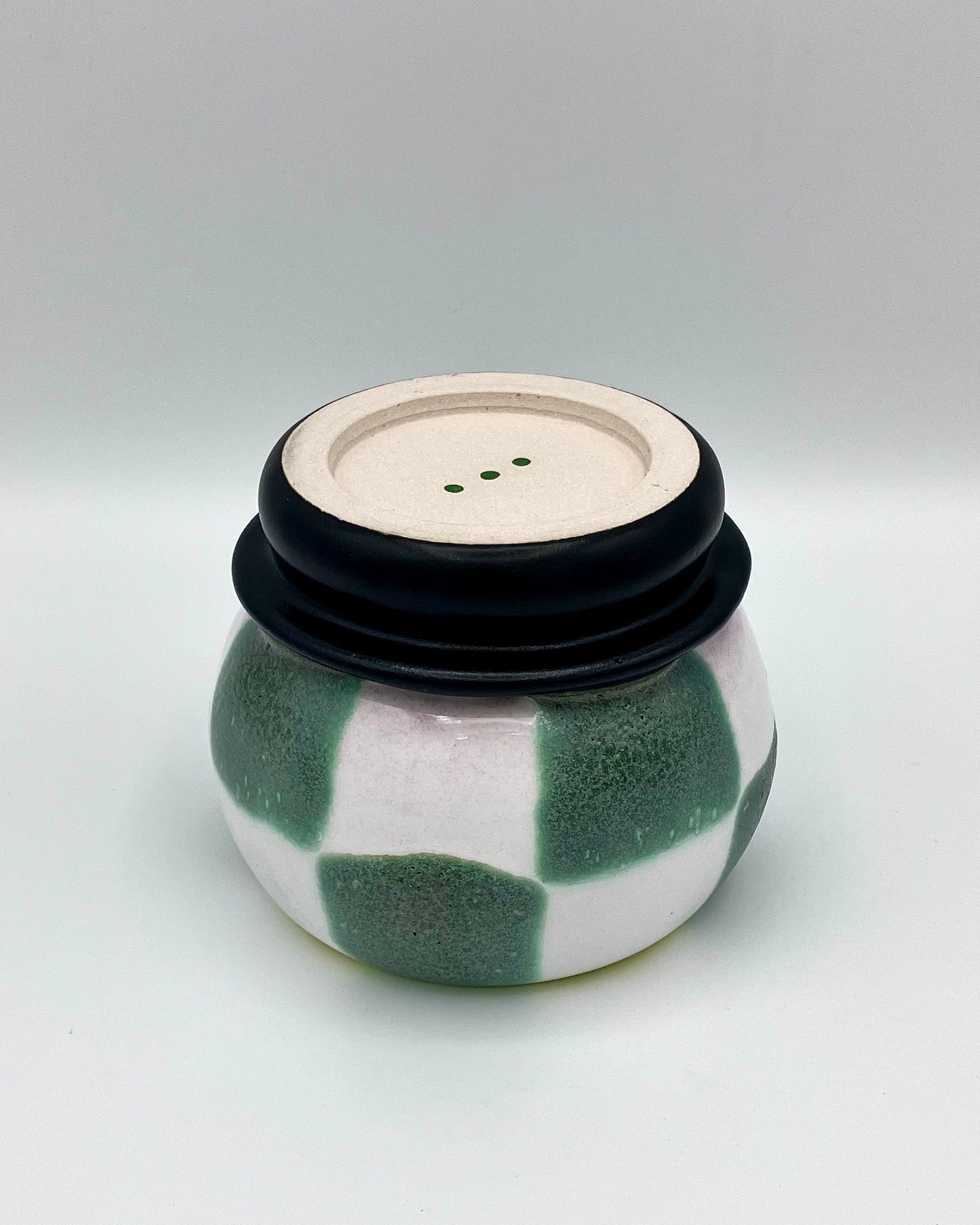 Green chequered ball cup (second)